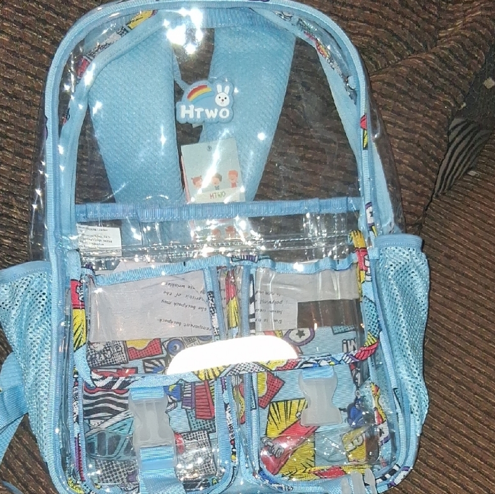 Kids Blue Clear Backpack NWT